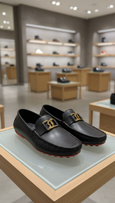 FRGM SF LOGO FOAM LEATHER LOAFERS